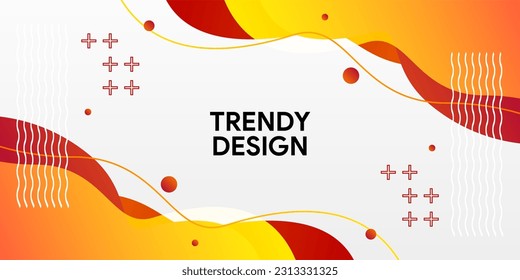 red curve background with modern geometric