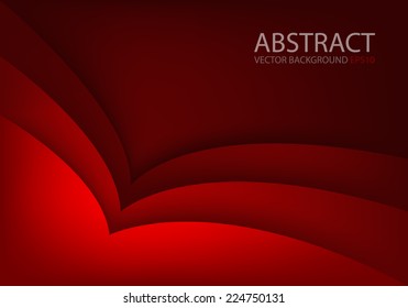 Red curve background with space overlap layer for text and message modern artwork design