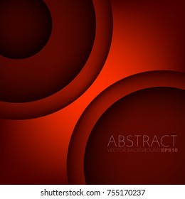 Red curve circle background overlap layer vector element with space for text and background design