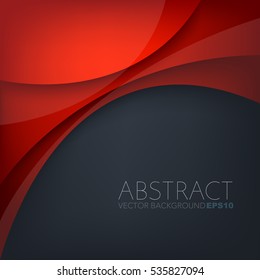 Red curve with dark space vector background for artwork design