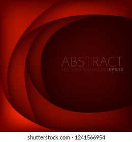 Red curve line overlap vector background circle element