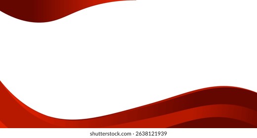 Red curve line vector background overlap layer on white paper space for background design . flayer . presentation . 