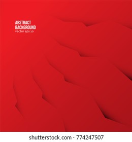 Red Curve Lines Background with space for text and message vector design