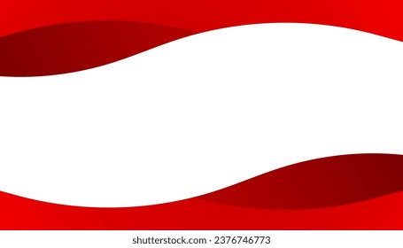 Curva roja sobre un fondo blanco. Composición y elementos de formas dinámicas. se puede usar para banner, diseño, informe anual, diseño web. Vector Eps10