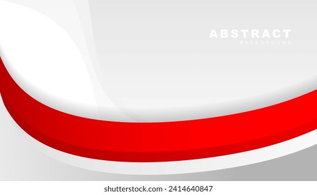 Curva roja sobre un vector de fondo blanco