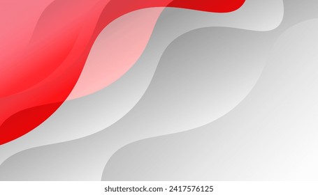 rote Kurve auf weißem Hintergrund, Vektorgrafik