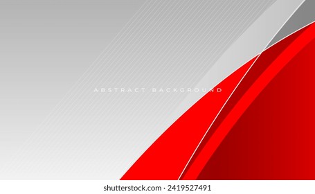 Curva roja sobre un vector de fondo blanco