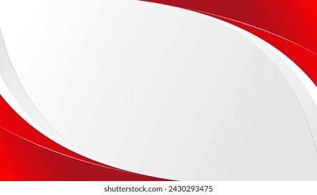 Red curve on a white background vector