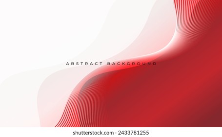 Red curve on a white background vector