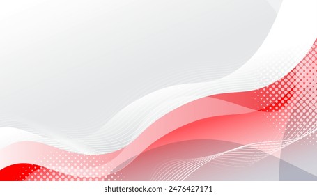 Red curve on a white background vector