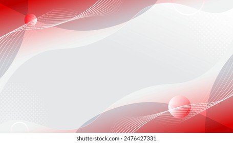 Red curve on a white background vector