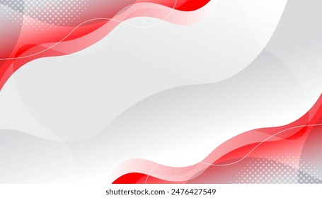 Red curve on a white background vector