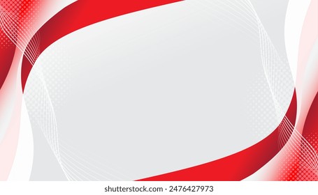 Curva roja sobre un Vector de fondo blanco