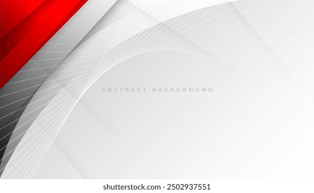 Red curve on a white background vector