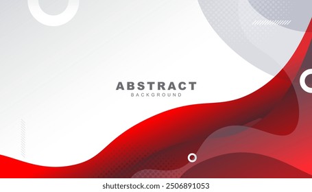 Curva roja en un Vector de fondo blanco