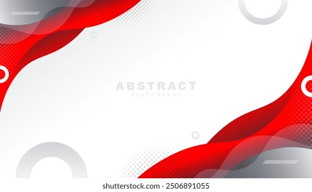 Red curve on a white background vector