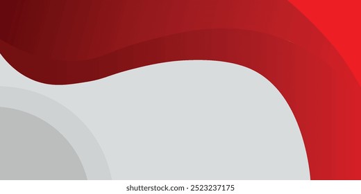 Curva roja en un Vector de fondo blanco. Composición de Formas dinámicas. Ilustración creativa para cartel, Web, aterrizaje, cubierta, saludo, EPS 1