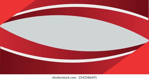 Red curve on a white background vector. Dynamic shapes composition. Creative illustration for poster, web, landing, cover, greeting, EPS 1
