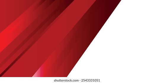 Red curve on a white background vector. Dynamic shapes composition. Creative illustration for poster, web, landing, cover, greeting, EPS 1