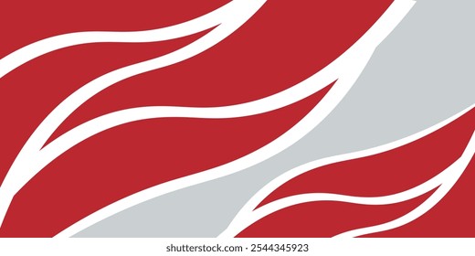 Red curve on a white background vector. Dynamic shapes composition. Creative illustration for poster, web, landing, cover, greeting, EPS 1