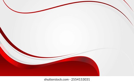 Red curve on a white background vector