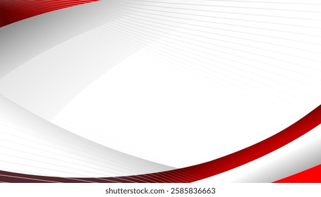 Red curve on a white background vector