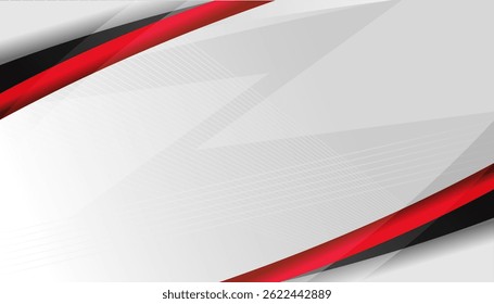 Curva roja en un Vector de fondo blanco