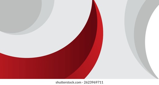 Curva roja en un Vector de fondo blanco. Composición de Formas dinámicas. Ilustración creativa para cartel, Web, aterrizaje, cubierta, saludo, EPS 1