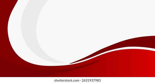 Red curve on a white background vector