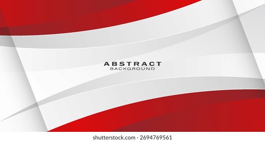 Curva roja en un Vector de fondo blanco
