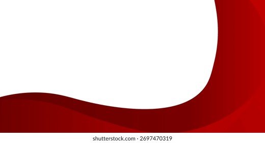 Red curve on a white background vector.  Dynamic shapes composition. Creative illustration for poster, web, victor lustration