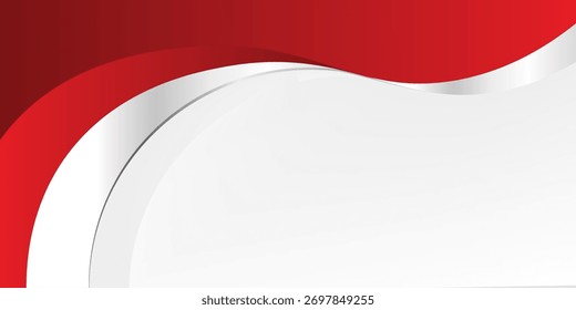 Red curve on a white background vector