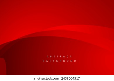 Red curve overlap modern background for corporate concept, template, poster, brochure, website, flyer design. Vector illustration