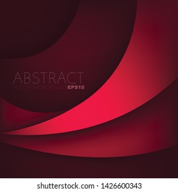 Red curve overlap vector background with copy space for design