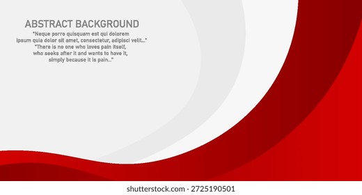 Vector de curva roja sobre fondo blanco. Con sutiles matices ondulados, adecuado para Anuncios, volantes, fondos modernos y uso de presentación de negocios. ilustración de Vector.