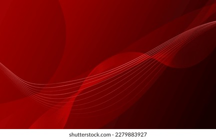 fondo de tecnología abstracta de onda de curva roja