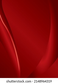 Red curved abstract smooth vector background