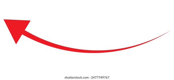  Red curved arrow icon sign. Red curved arrow icon. Arrow icon for your web site design, Red arrow icon on white background. 



