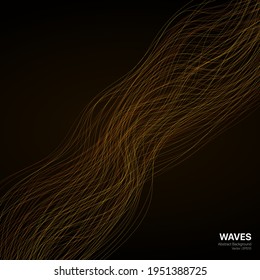 Rayas curvadas rojas sobre fondo abstracto degradado. Ilustración del vector