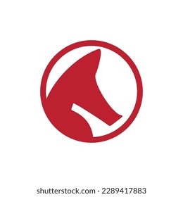 red cute dog face logo veterinary symbol dog food icon