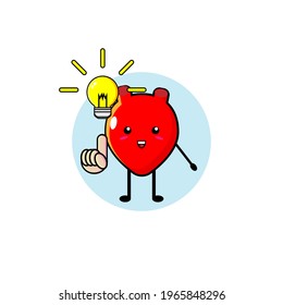 Red cute heart vector design has ideas