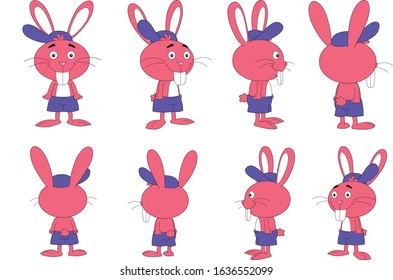 Red Cute Rat Model sheet