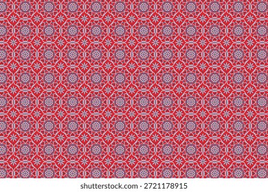 Rotes türkises Herz geometrisches Muster