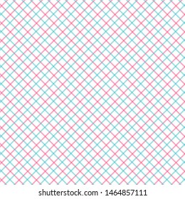 Red and Cyan Tattersall Check Pattern. Men's Shirt Fashion Textile Fabric. Repeating Tile Plaid Pattern.