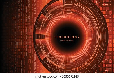 fondo del concepto de tecnología futura del circuito cibernético rojo