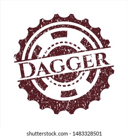 Red Dagger distressed rubber grunge stamp