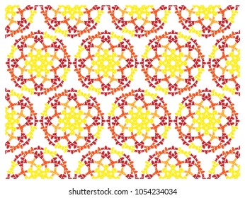 red dahlia flower pattern