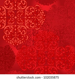  red damask vector background illustration