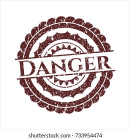 Red Danger grunge stamp