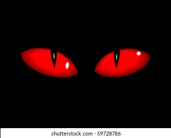 red dangerous vector (eps10) cat eyes - halloween theme